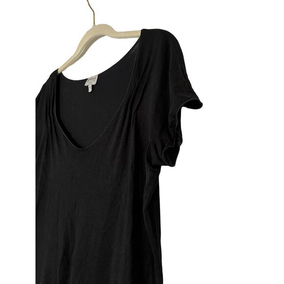 Armani Collezioni Black Short Sleeve V Neck Blouse Size 12 - Picture 2 of 4